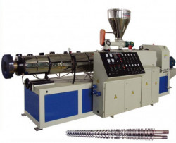 Conical double screw extruding machine SJSZ80